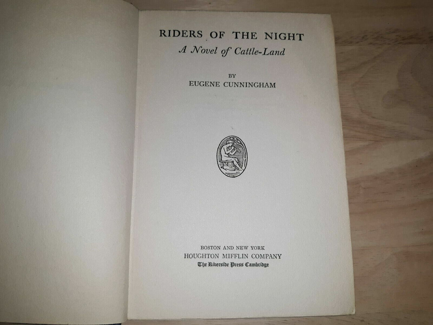 1932 Riders Of The Night Eugene Cunningham Houghton Mifflin