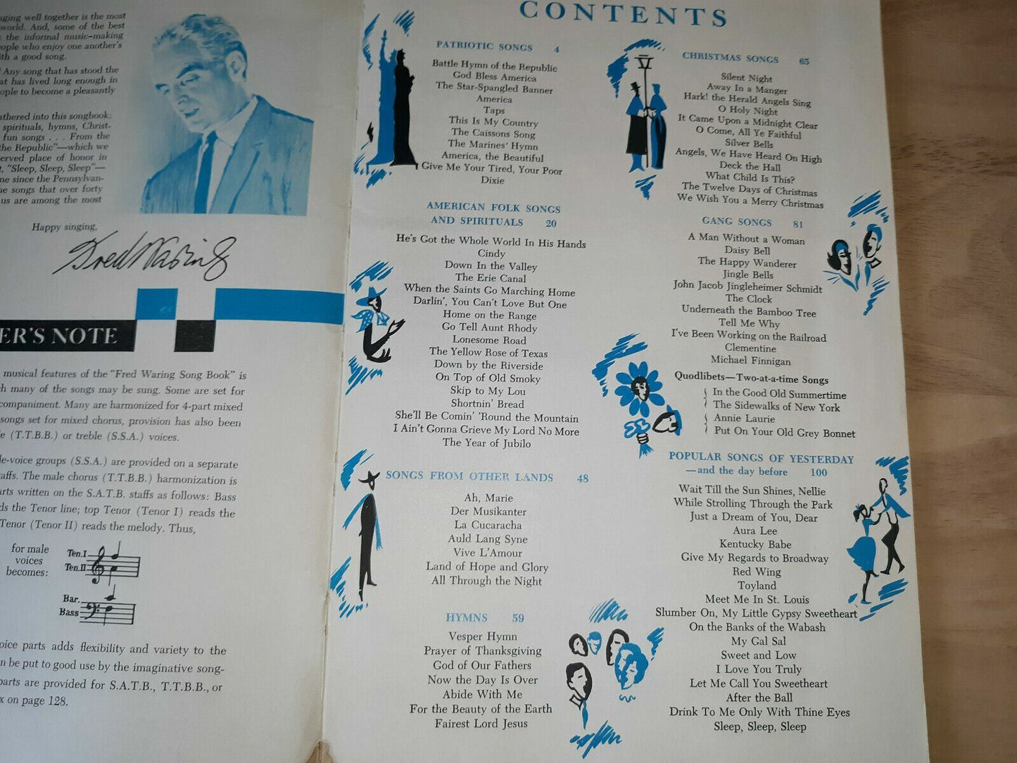 Fred Waring Song Book 1962 Hawley Ades