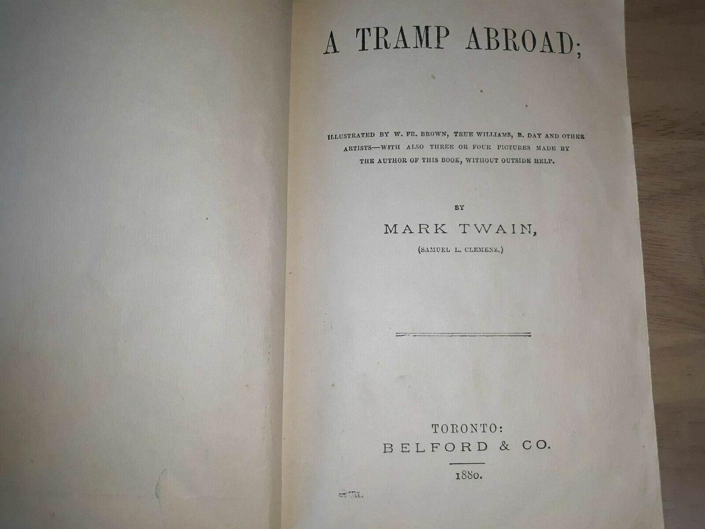 A Tramp Abroad By Mark Twain Illustrated 1880 Belford And Co.