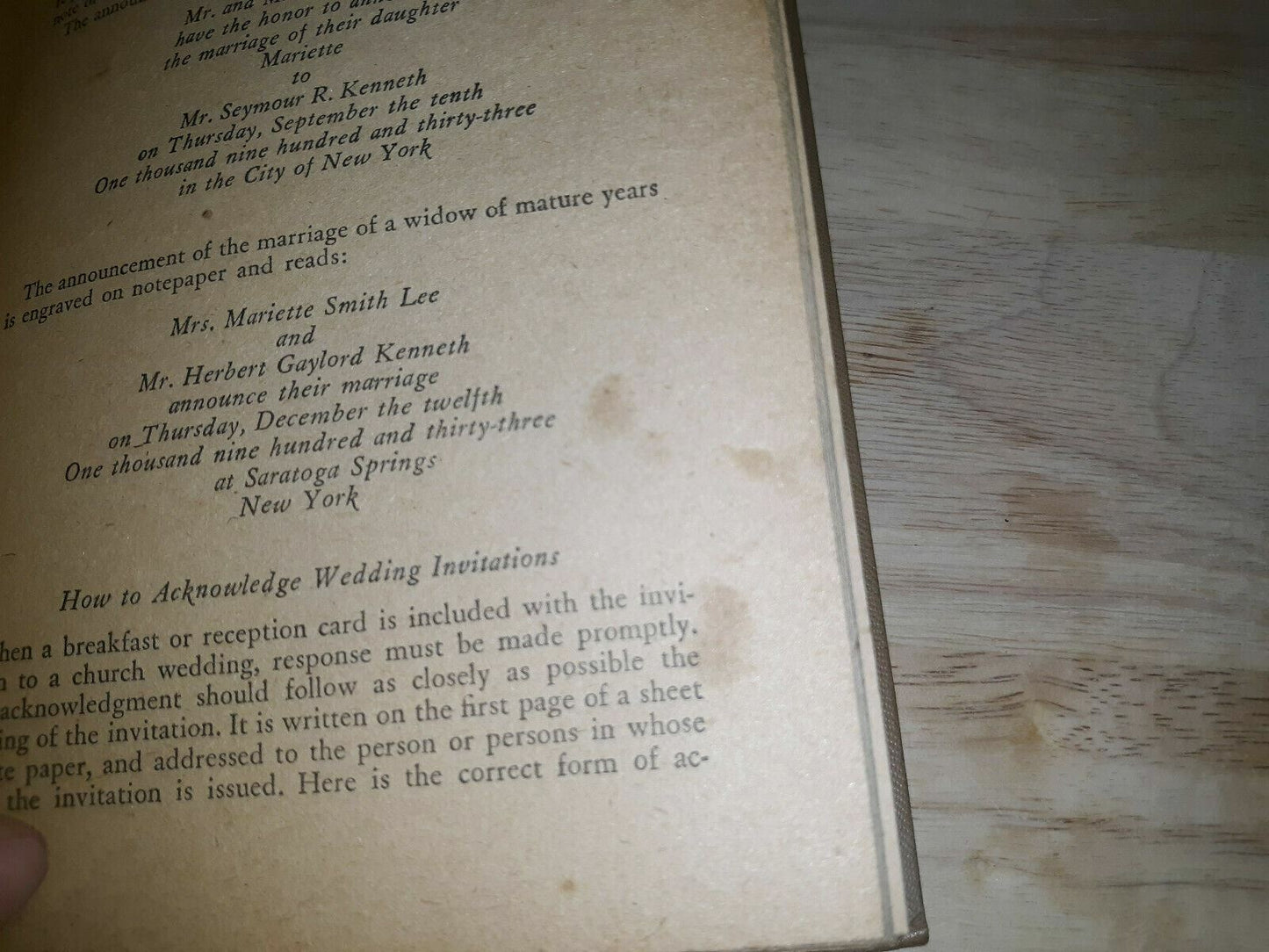1948 The Book Of Etiquette Eichler Triangle Books Hardcover