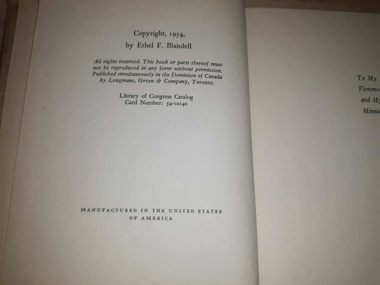 1954 AND GOD CAUGHT AN EEL Ethel Blaisdell