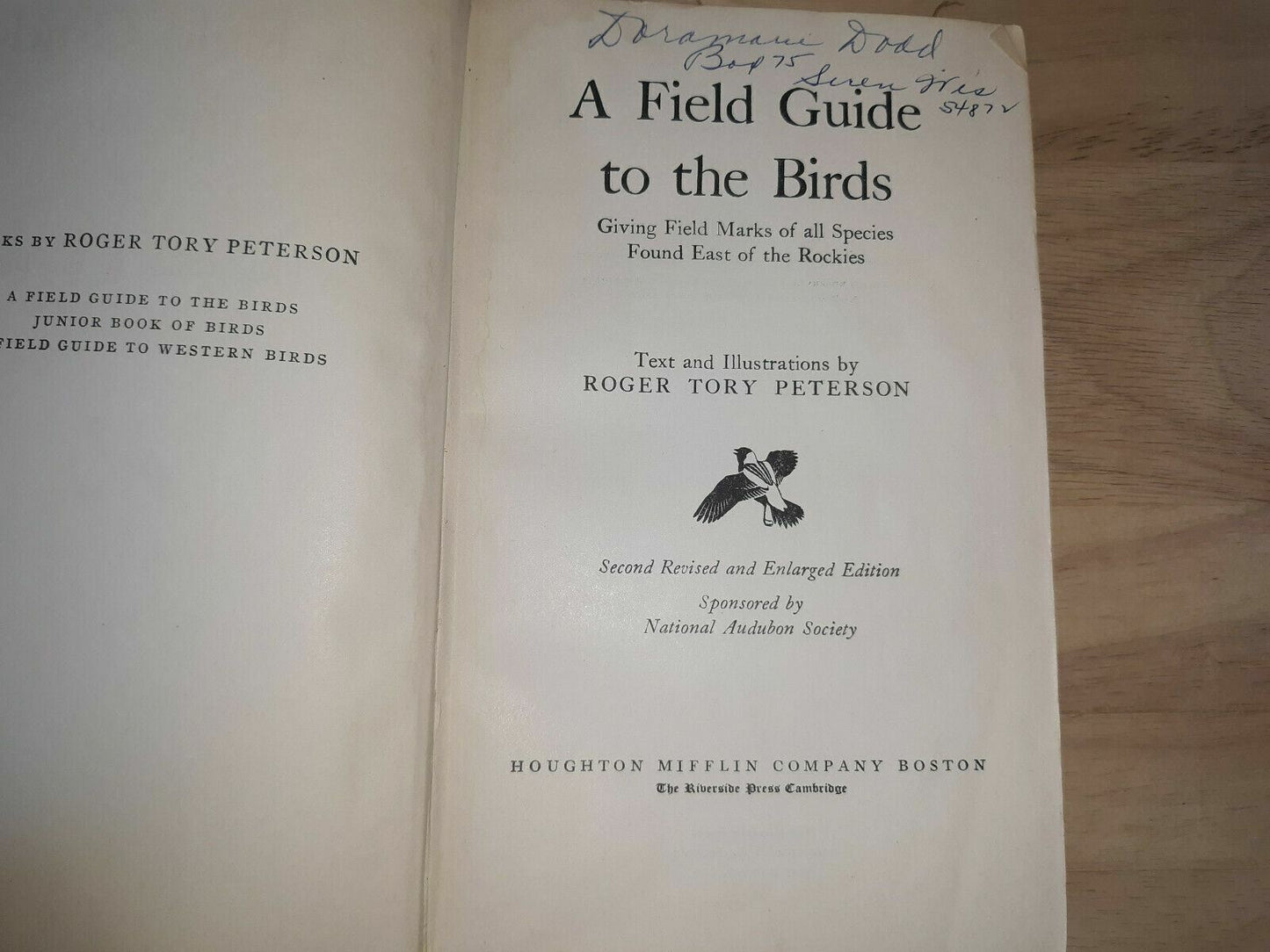 1947 Hardback "A Field Guide To The Birds" By Roger Tory Peterson