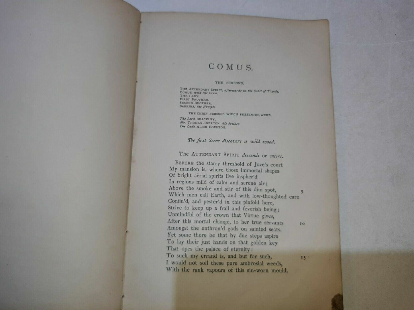 1889 Milton Clarendon Press Series Comus Oxford
