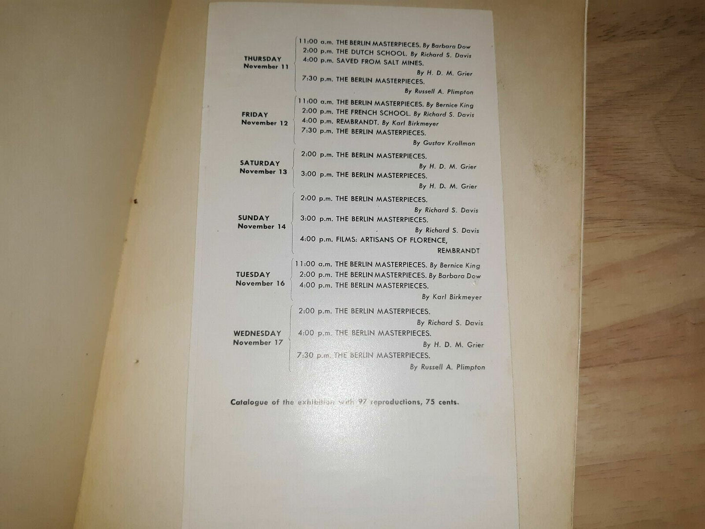 MASTERPIECES FROM THE BERLIN MUSEUMS 1948 US Army Art Exhibition Cleveland Book