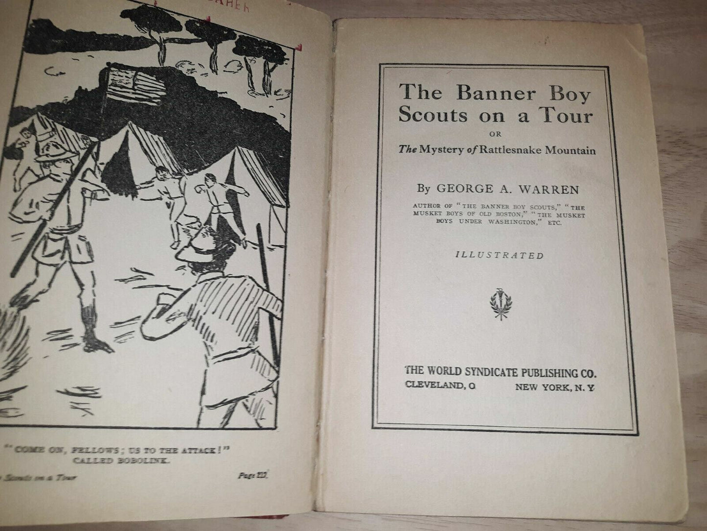 1912 Hardcover Book The Banner Boy Scouts on a Tour by George A.Warren