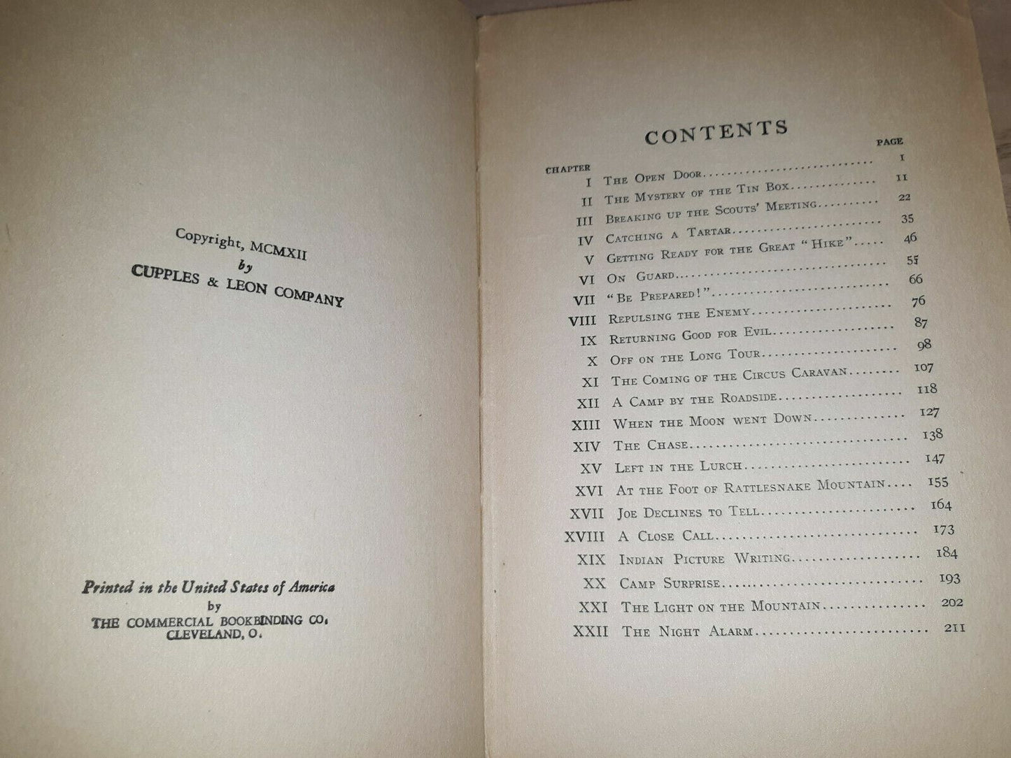 1912 Hardcover Book The Banner Boy Scouts on a Tour by George A.Warren