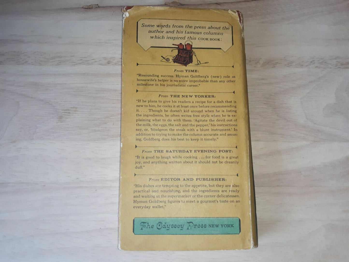 1964 ~OUR MAN IN THE KITCHEN by H.Goldberg~ Prudence Penny Cookbook HC w/ DJ