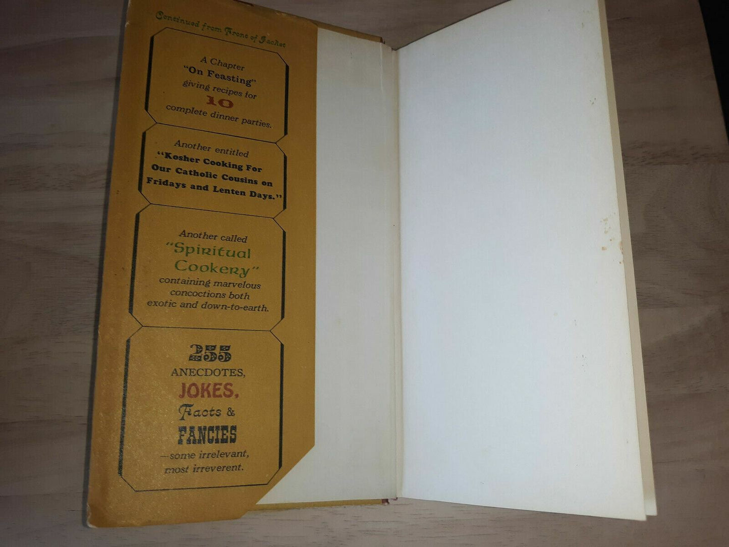 1964 ~OUR MAN IN THE KITCHEN by H.Goldberg~ Prudence Penny Cookbook HC w/ DJ
