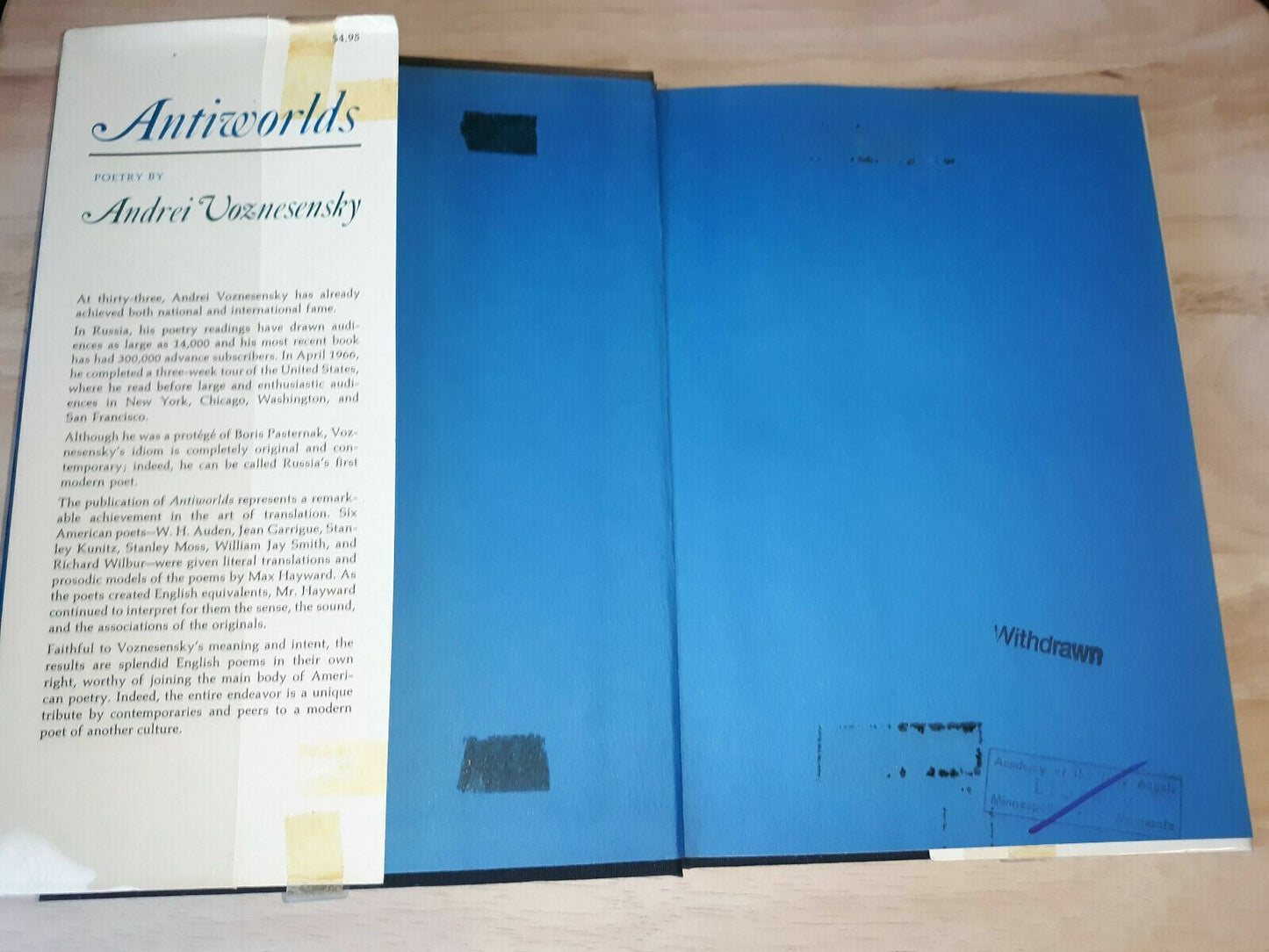 ANTIWORLDS: POETRY By Andrei Voznesensky - Hardcover 1966