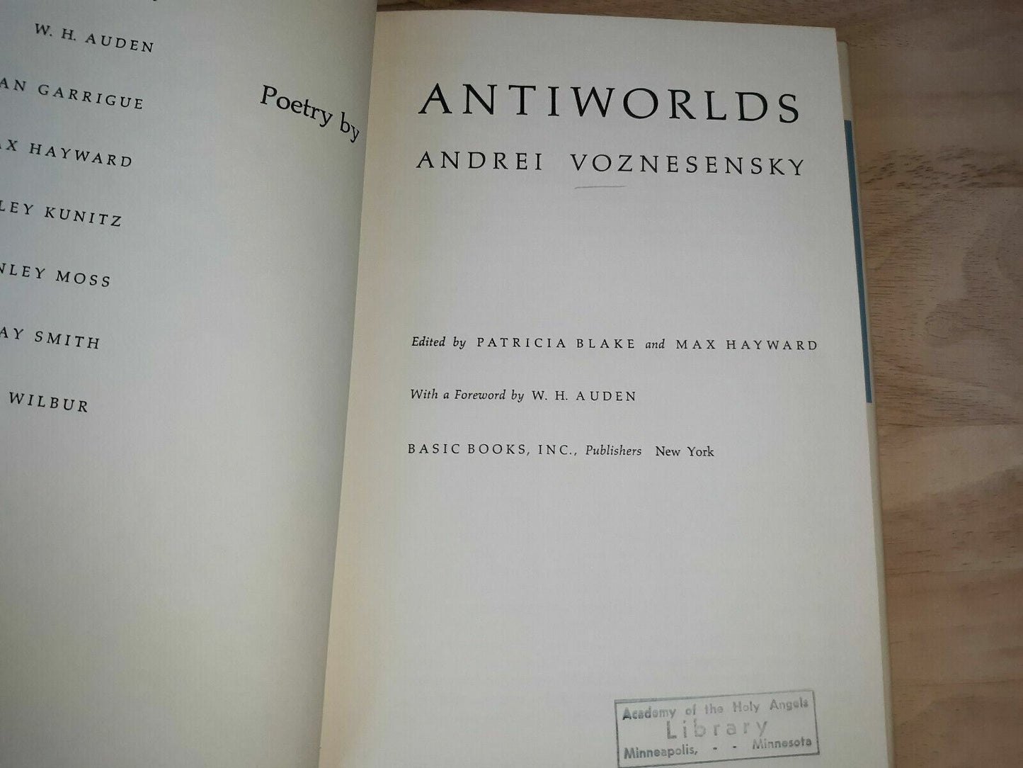ANTIWORLDS: POETRY By Andrei Voznesensky - Hardcover 1966