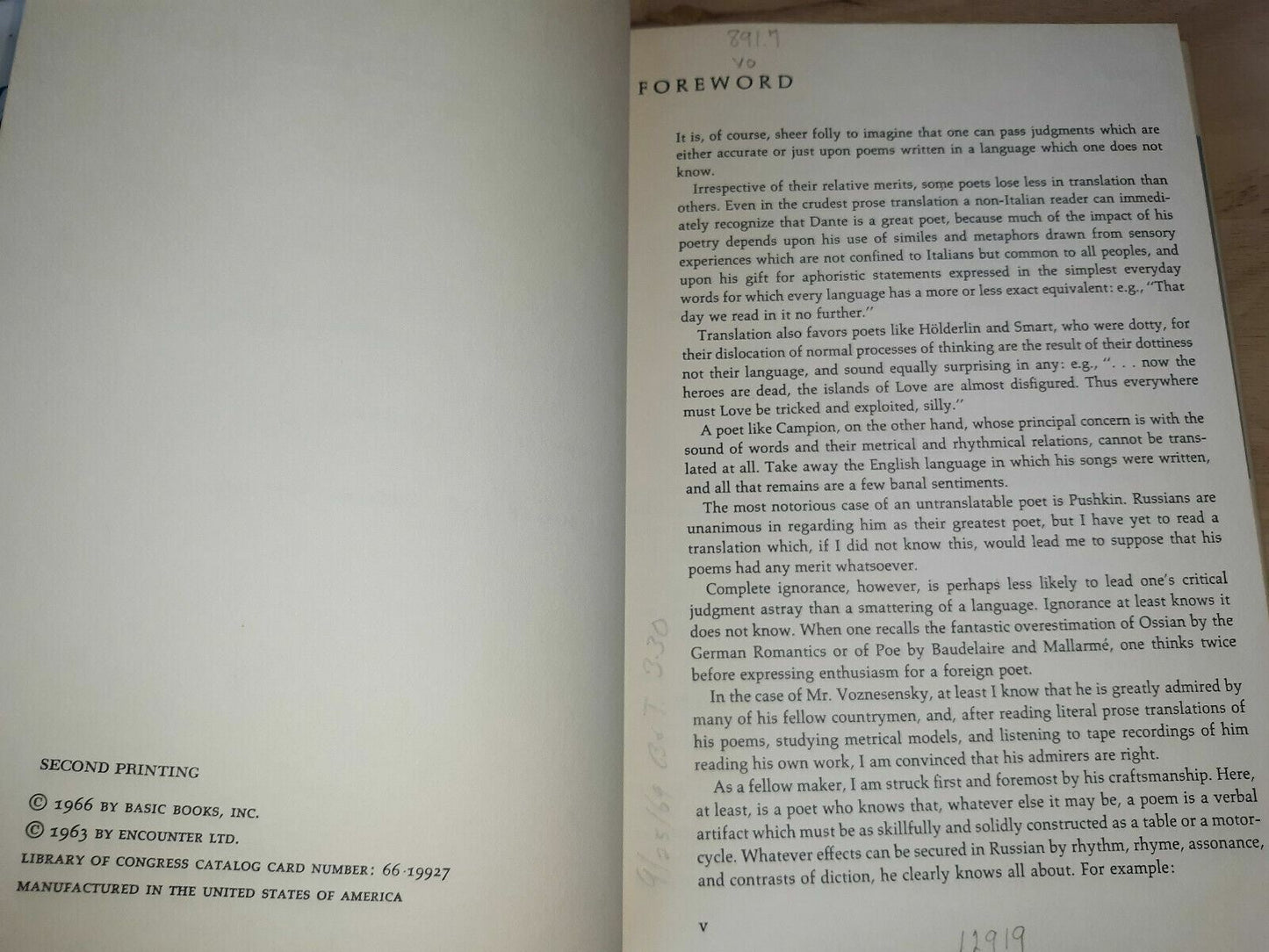 ANTIWORLDS: POETRY By Andrei Voznesensky - Hardcover 1966