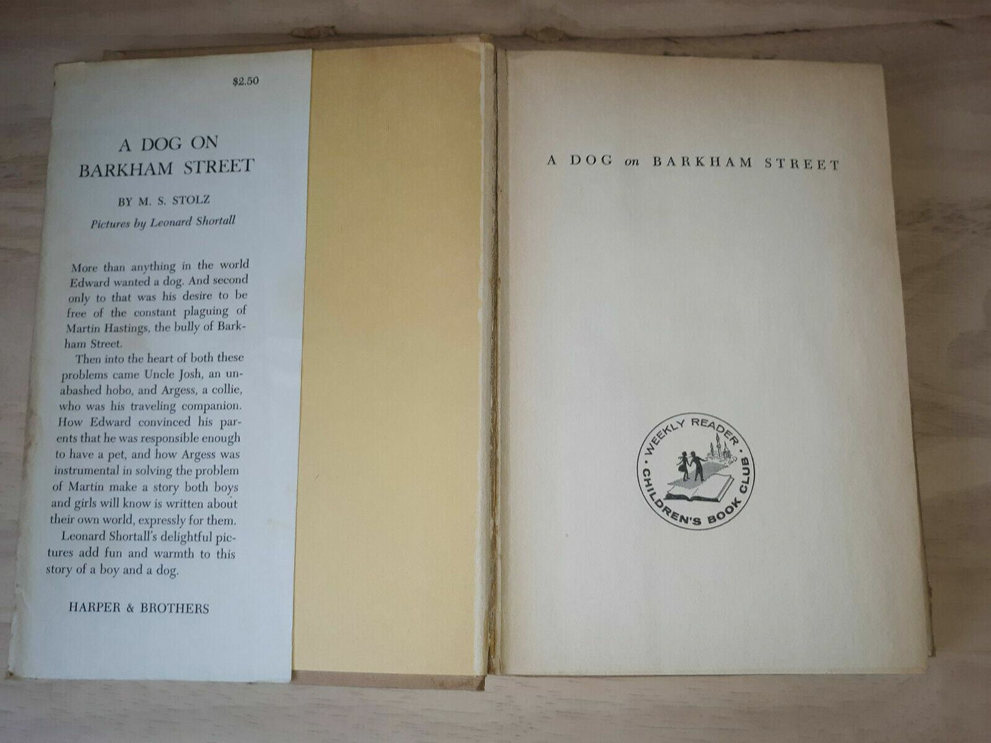 A Dog On Barkham Street, Mary Stolz, Leonard Shortall, DJ, Weekly Reader, 1961