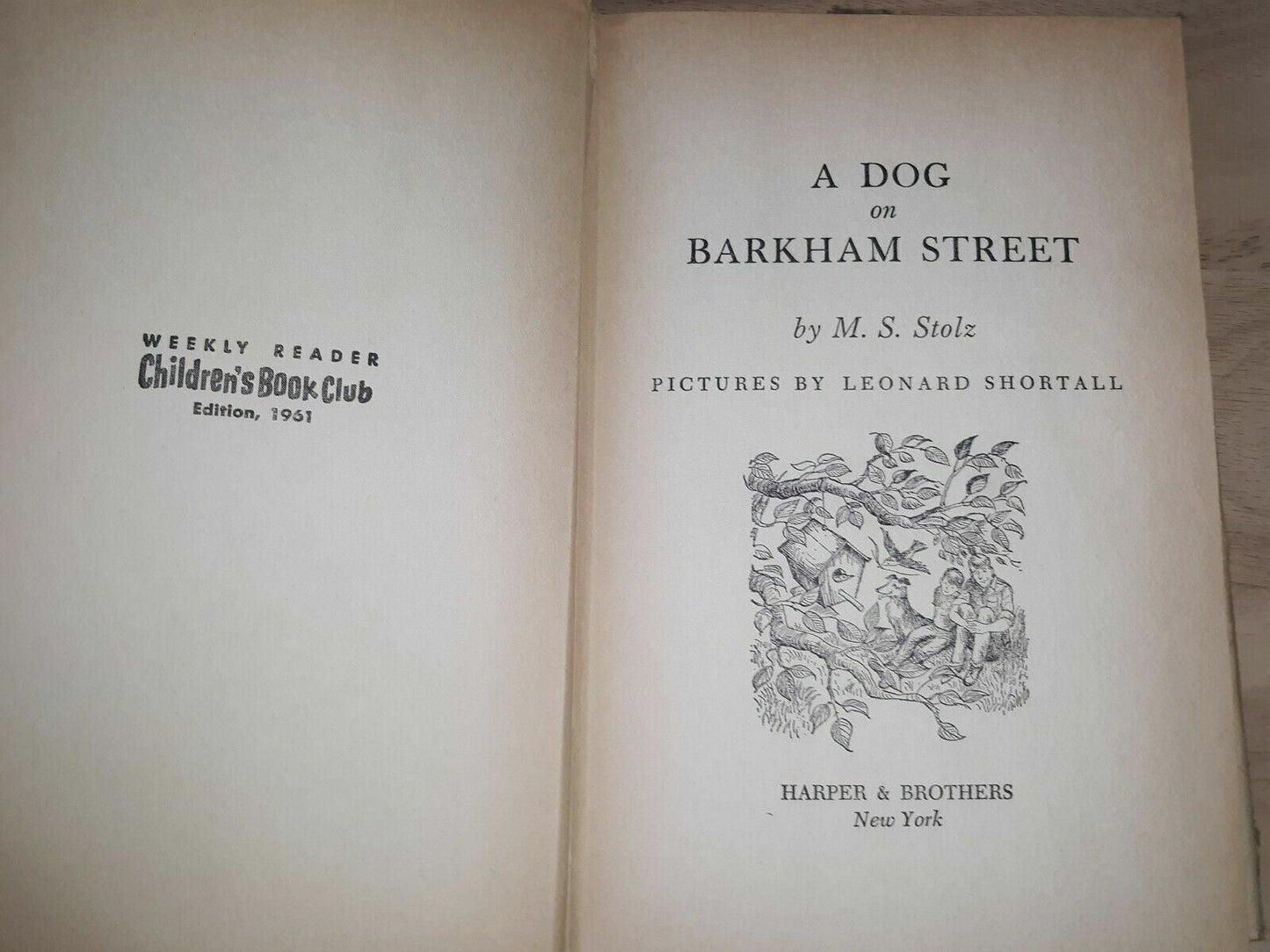 A Dog On Barkham Street, Mary Stolz, Leonard Shortall, DJ, Weekly Reader, 1961