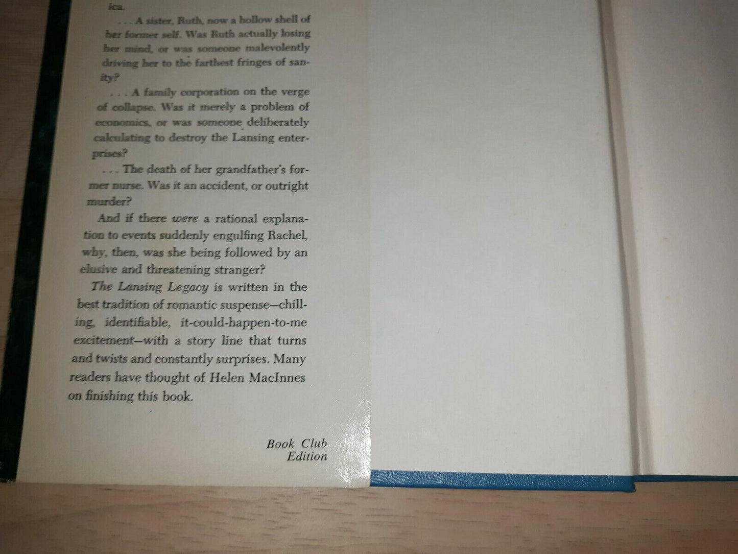 1974 The Lansing Legacy by Ann Hyman Hardcover with Dust Jacket