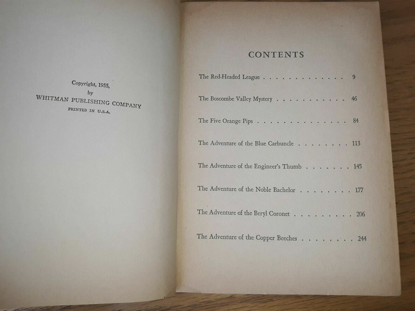1955 Adventures of Sherlock Holmes A. Conan Doyle Vintage Whitman Hardcover Book