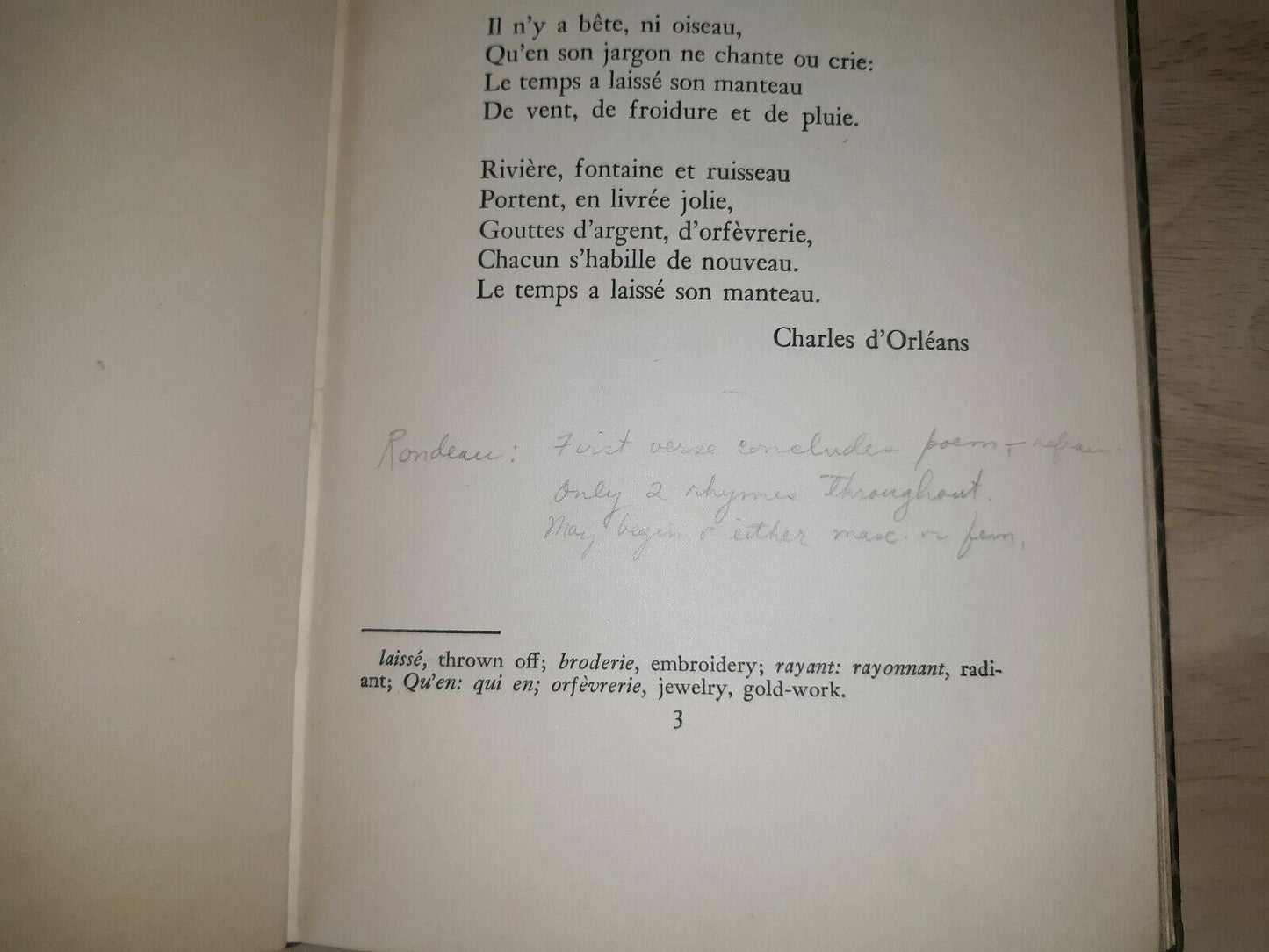 Petite Anthologie: Poesies Francaises Palfrey, Thomas R. And Samuel F. Will 1939