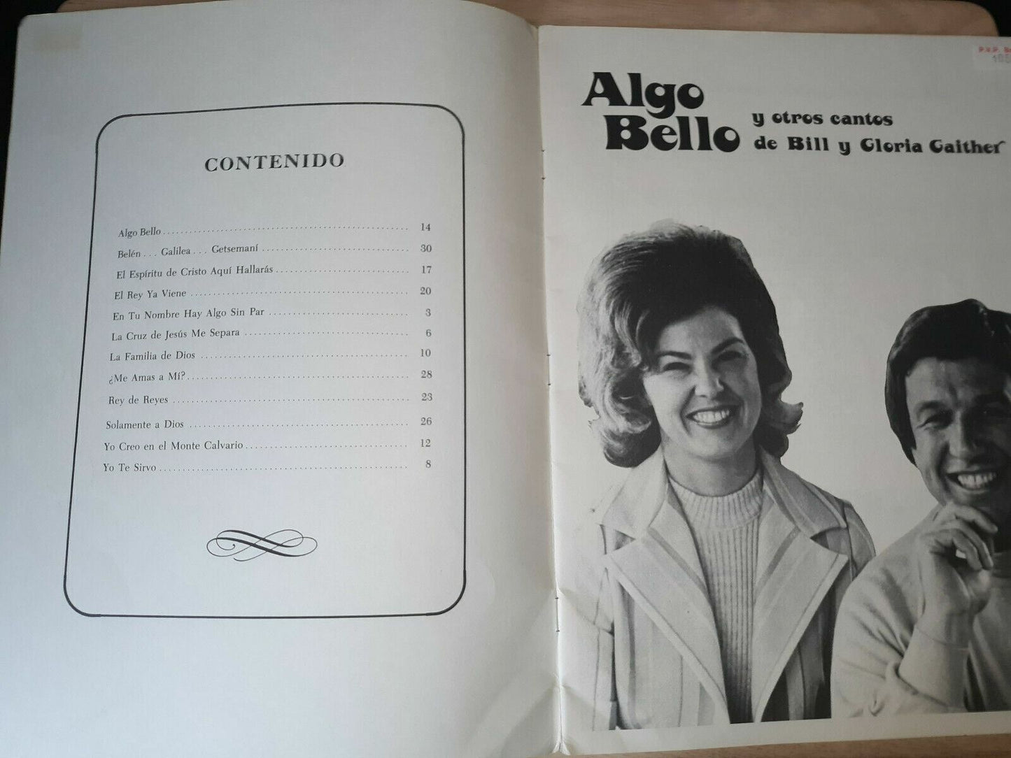 Algo Bello Y Otros Cantos De Bill Y Gloria Gaither 1977 Songbook