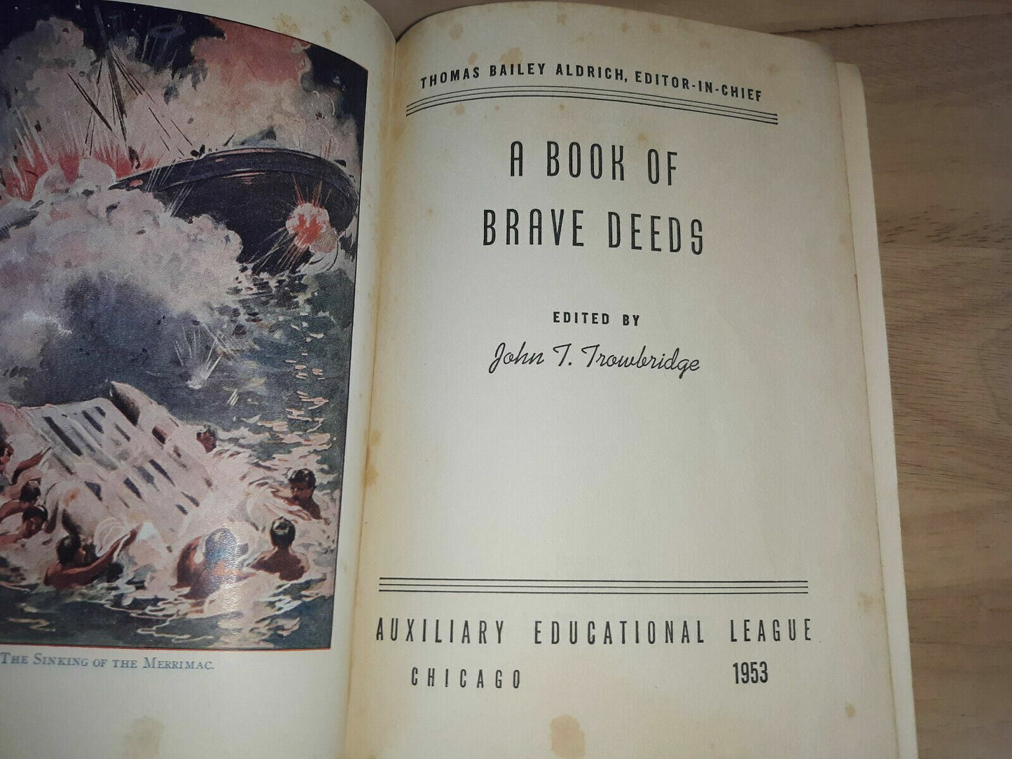 A Book of Brave Deeds (John T. Trowbridge - 1953) Young Folk Library