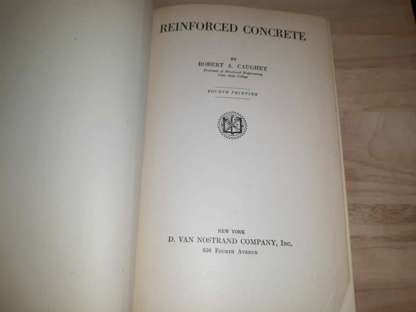 Reinforced Concrete Robert Caughey 1947 4th Printing