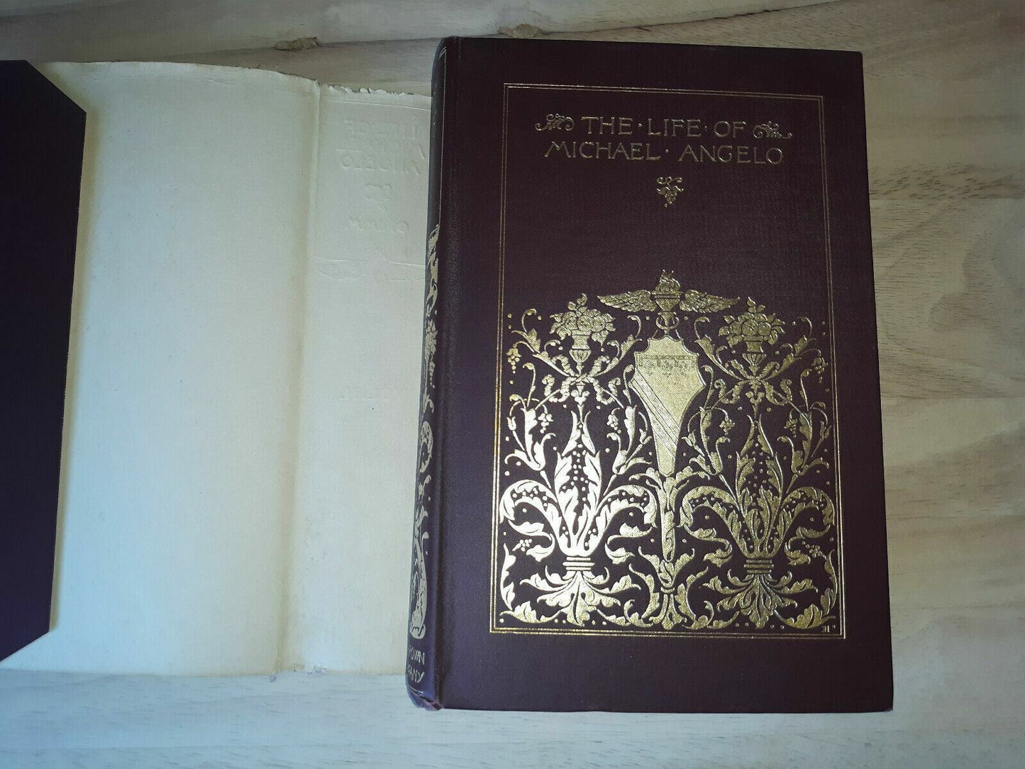 1896 Life of Michael Angelo Herman Grimm Vol 2 Illustrated Edition Dust Jacket