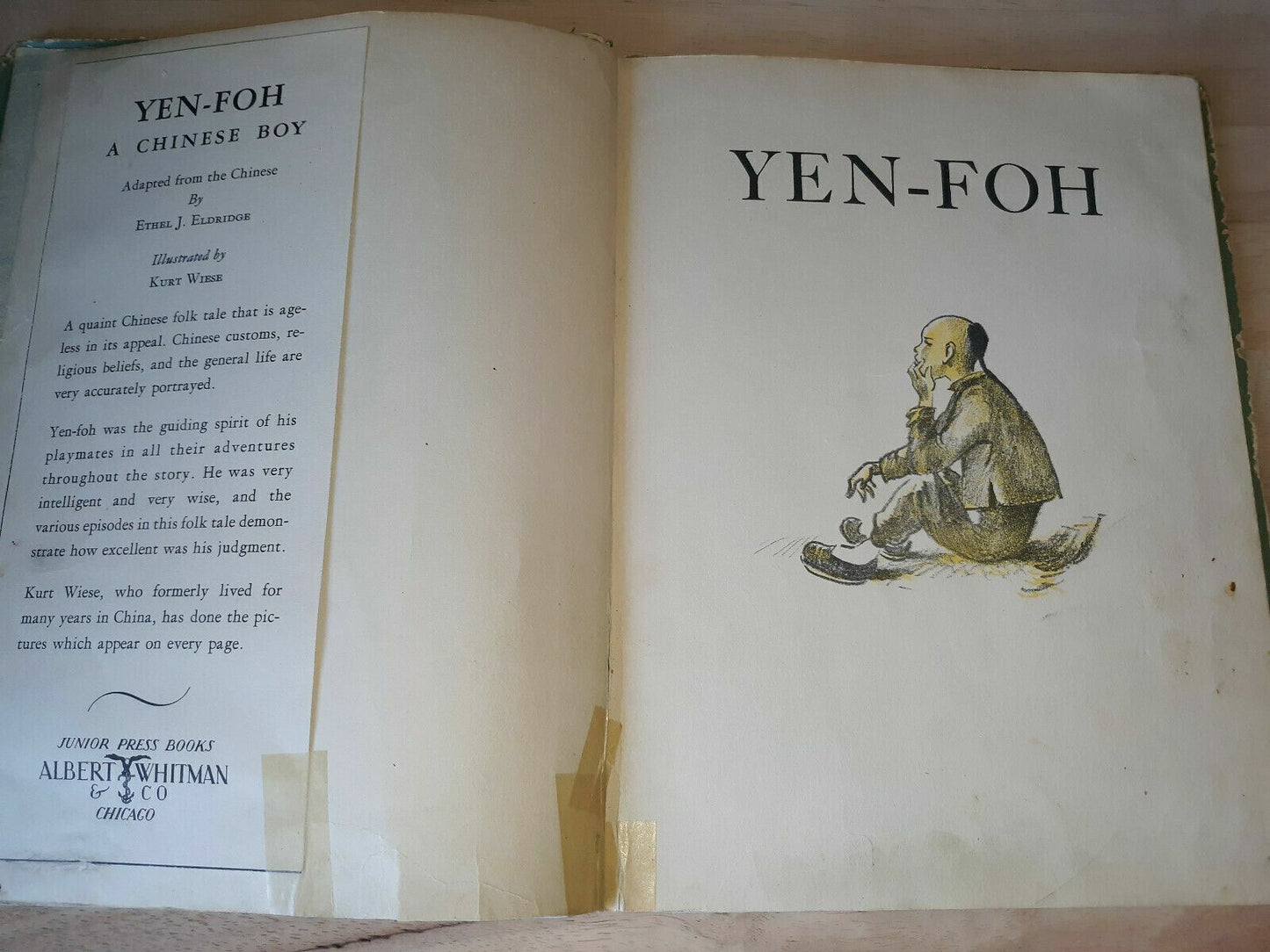 Yen-Foh: A Chinese Boy Eldridge/ Kurt Wiese 1935