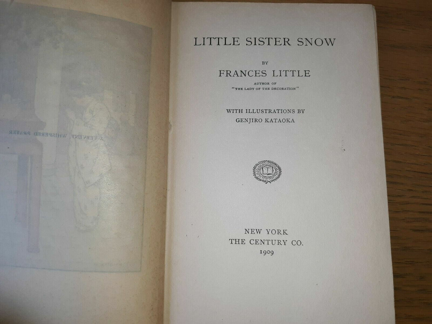 1909 Little Sister Snow Children's Book - By Frances Little
