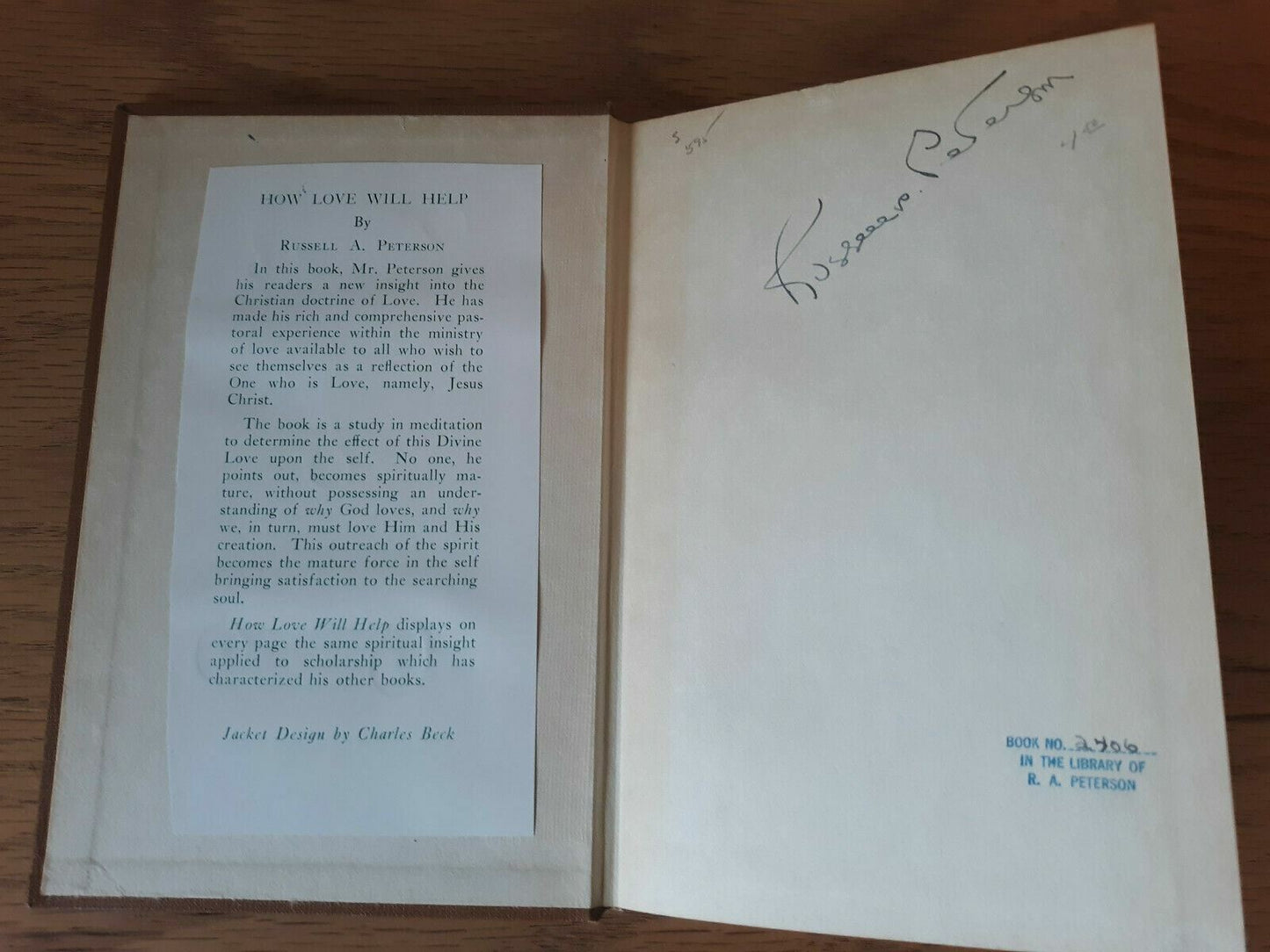 How Love Will Help Russell Peterson 1953 Meador Publishing Company Hardcover