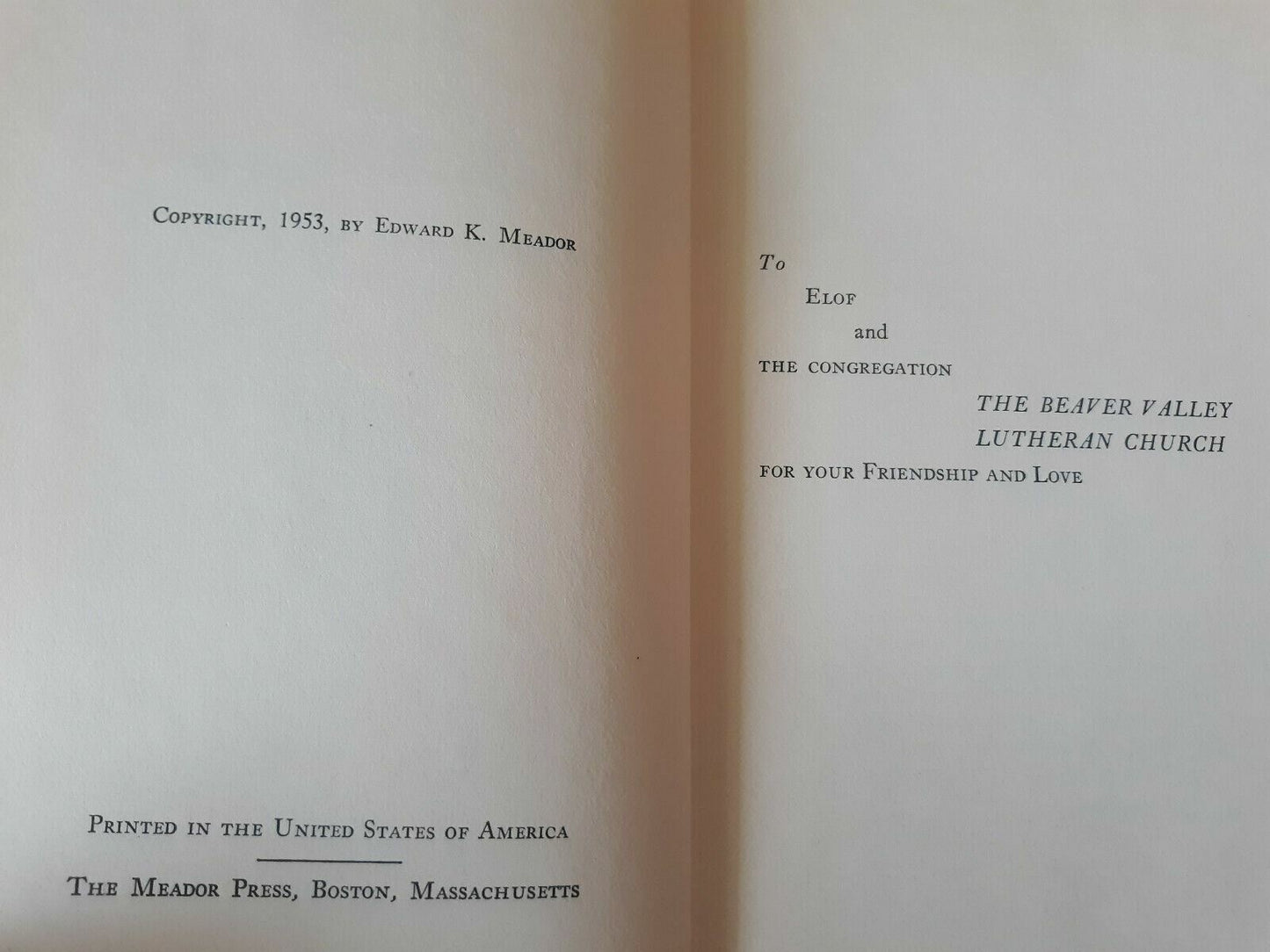 How Love Will Help Russell Peterson 1953 Meador Publishing Company Hardcover