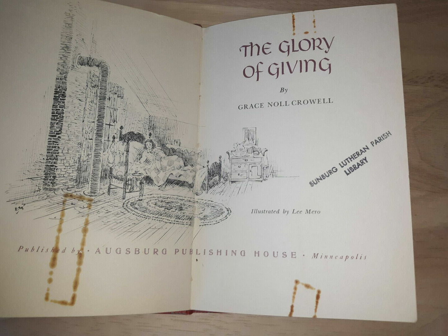1945 THE GLORY of GIVING book by Grace Noll Crowell