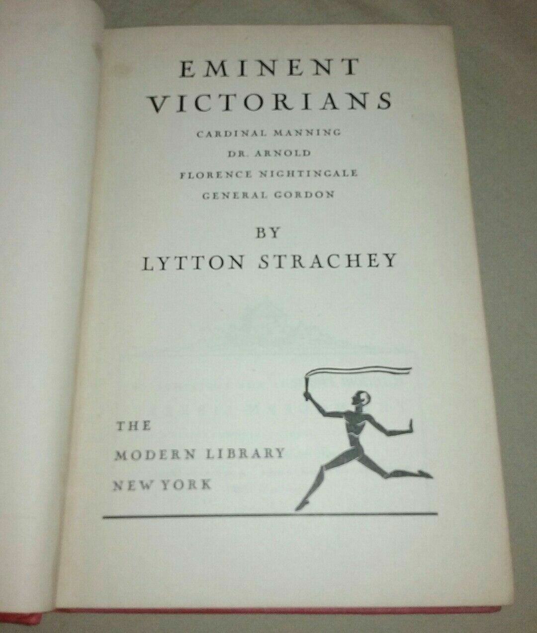 Lytton Strachey EMINENT VICTORIANS Modern Library c. 1918
