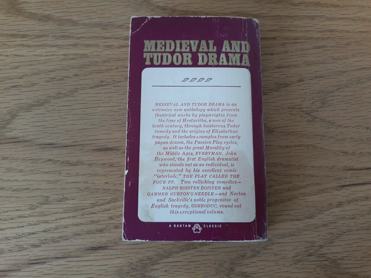 Medieval and Tudor Drama by John Gassner 1963 Bantam Paperback