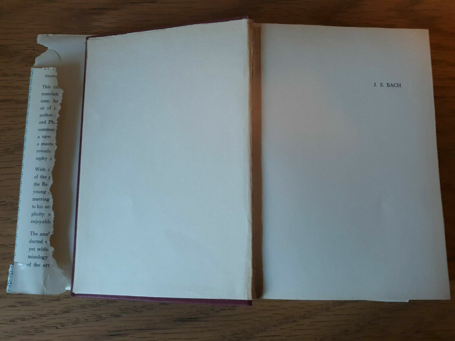 J S Bach by Andre Pirro 1957 Hardcover Dust Jacket