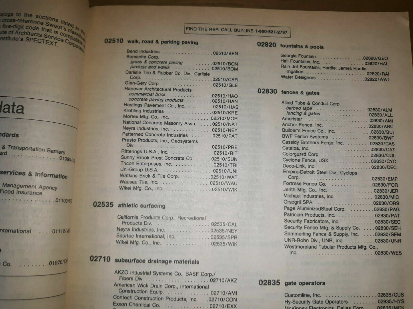 Sweet's General Building & Renovation Catalog File -1989, Volume 4