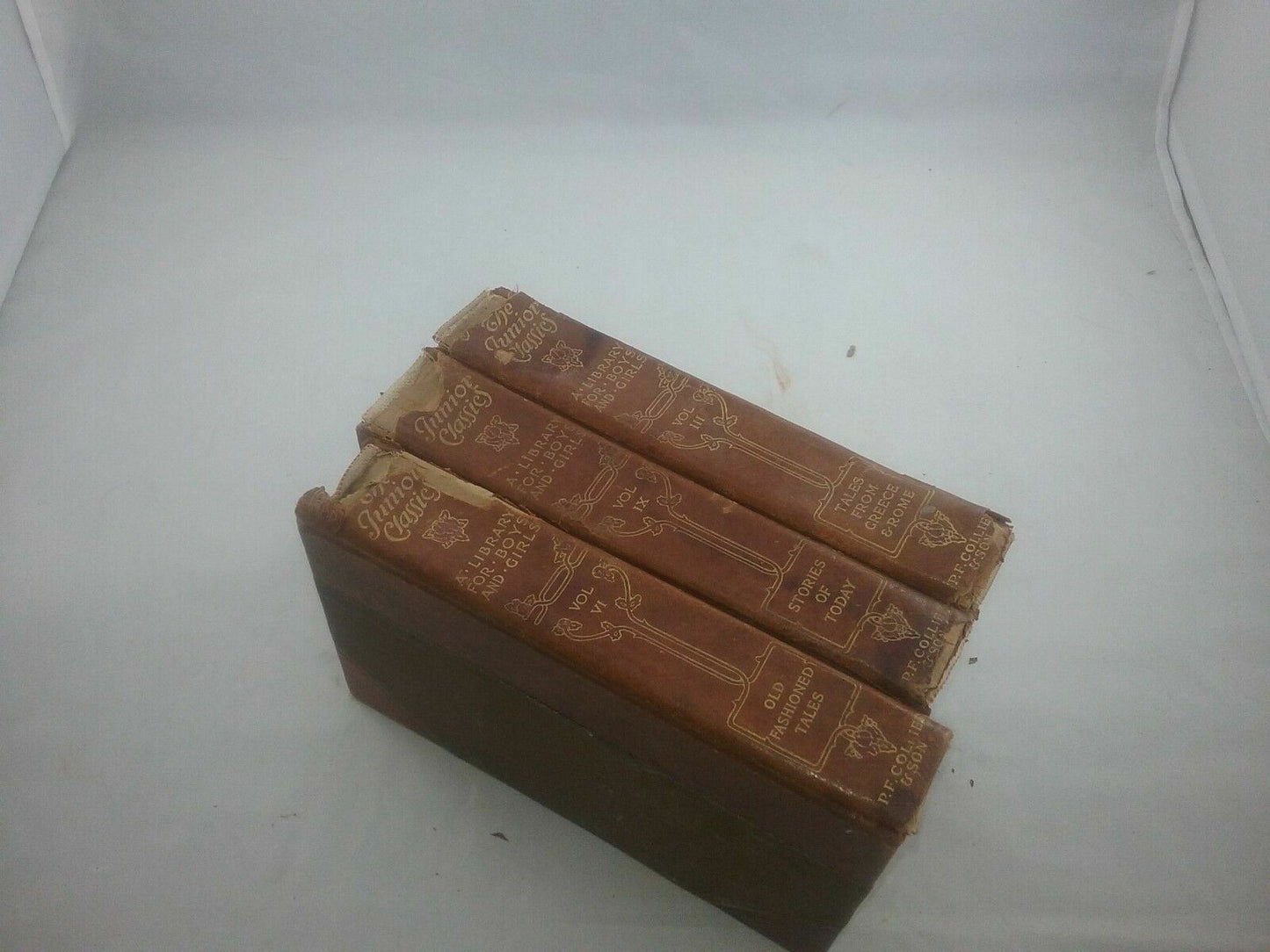 1912 Junior Classics 3 Volume Set Vol 3, 6, And 9