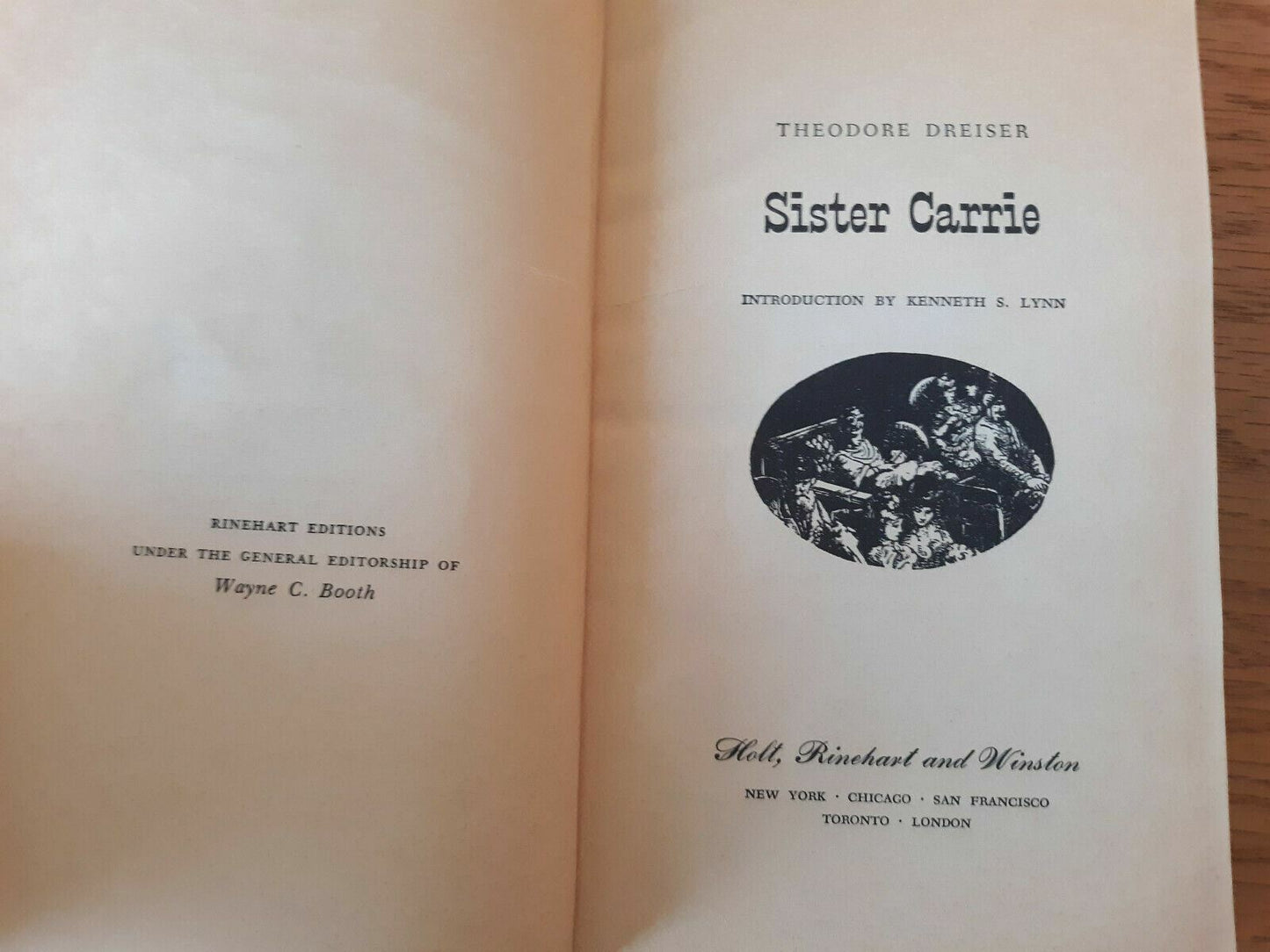 Sister Carrie by Theodore Dreiser 1957 Paperback Rinehart Editions