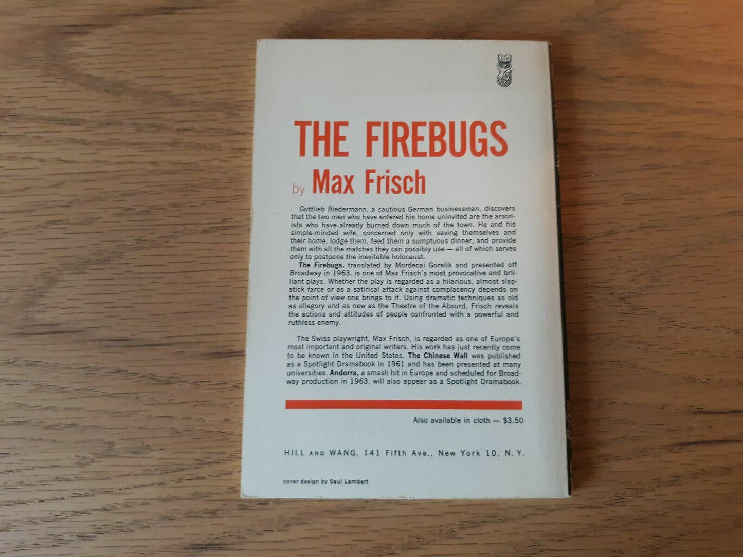The Firebugs (Herr Biedermann und die Brandstifter) A Learning-Play Without 1968