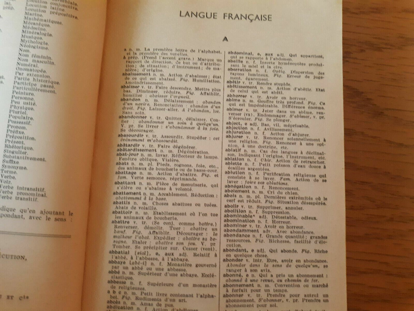 Larousse de Poche French Dictionary 1969 Washington Square Press