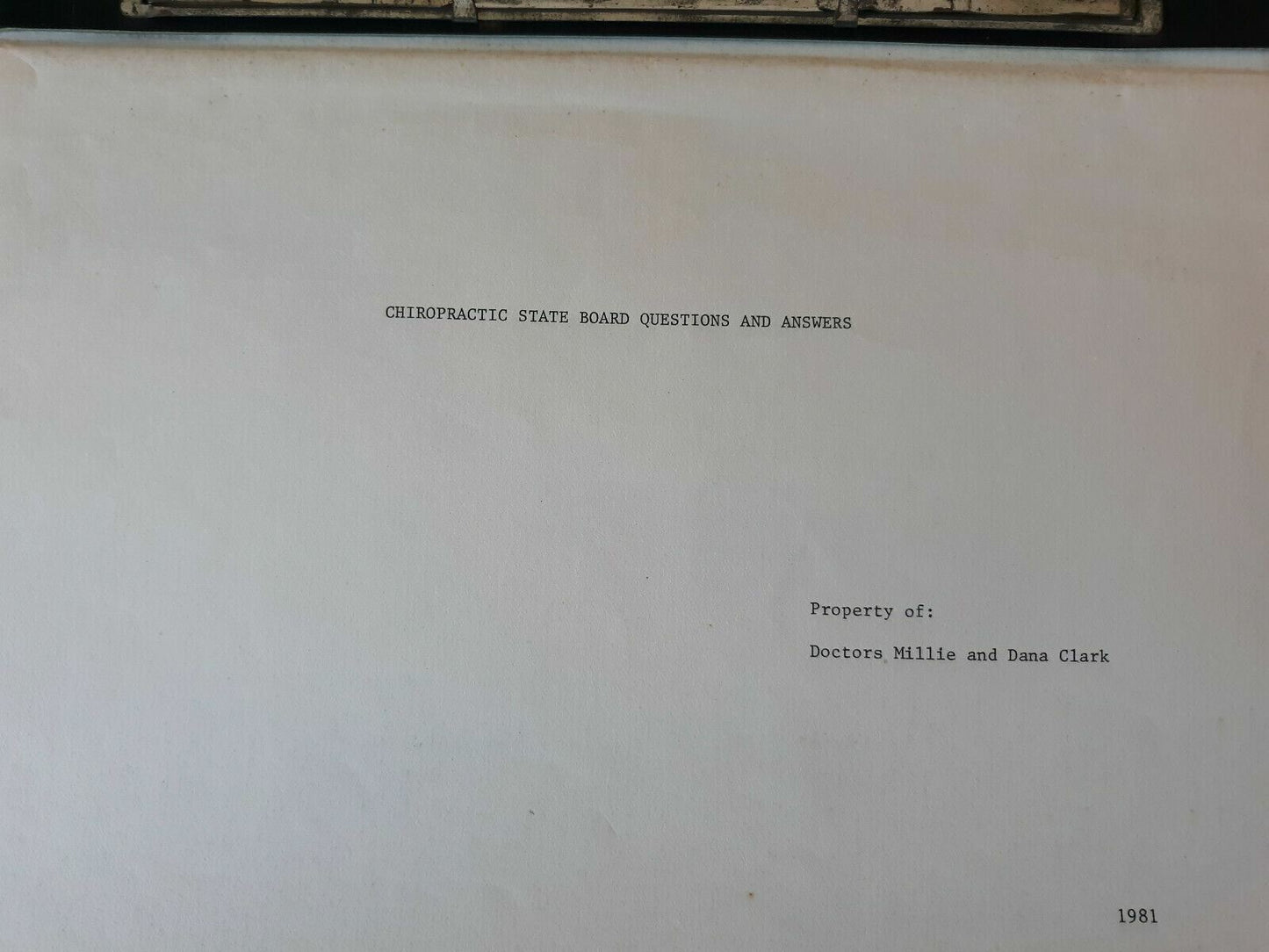 Chiropractic State Board Questions And Answers 1981 International Chiropractors