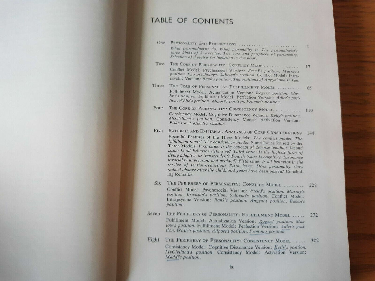 Personality Theories A Comparative Analysis By Salvatore Maddi | 1968 | HC