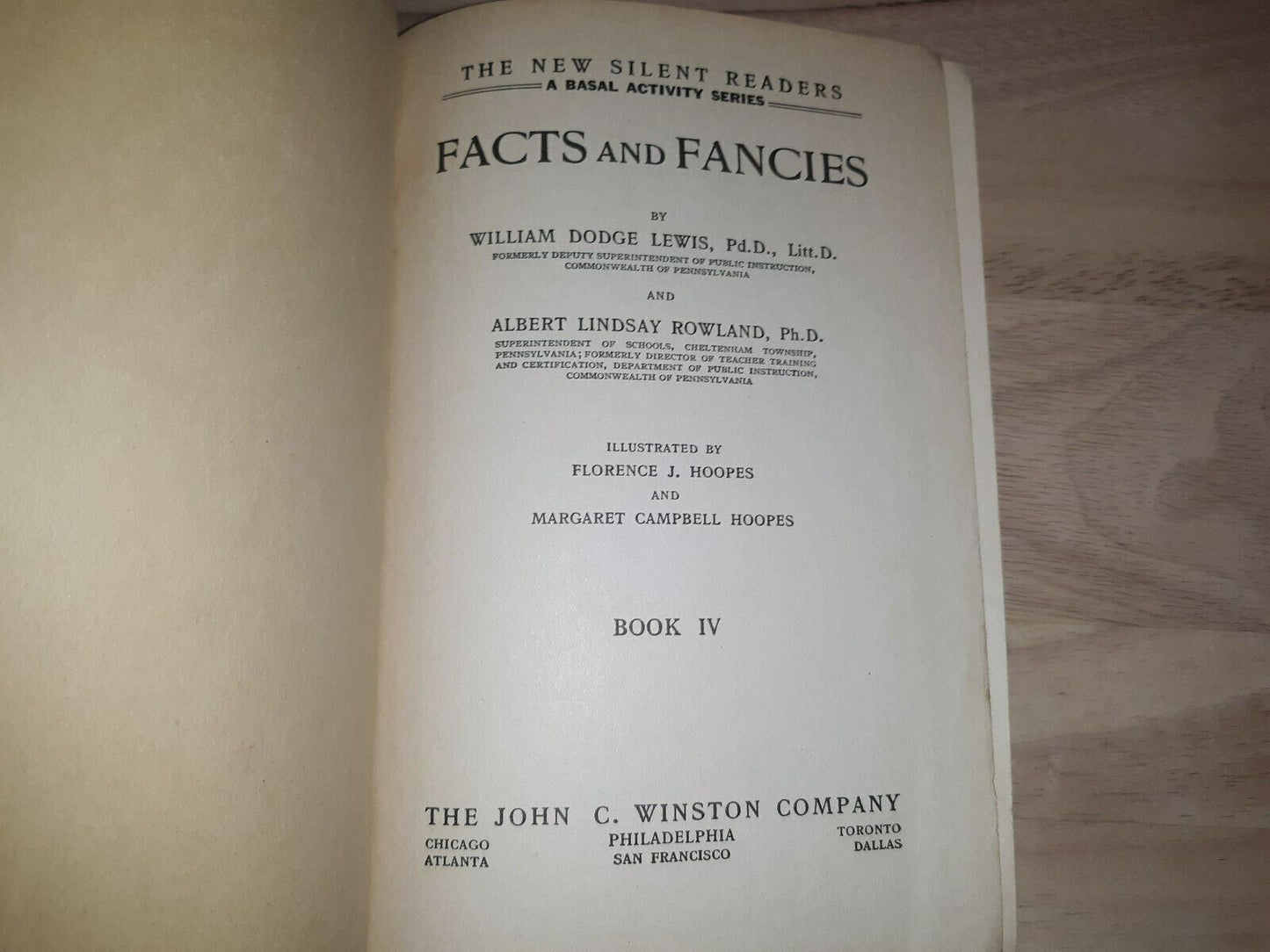 Facts and Fancies, Book IV (The New Silent Readers) 1930 Lewis Rowland