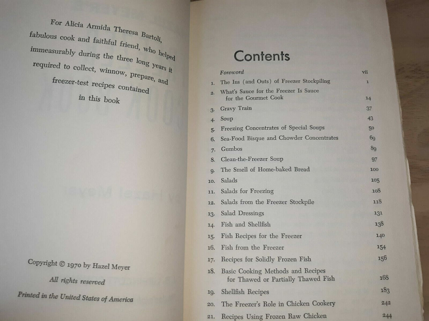 Hazel Meyer's Freezer Cookbook By Hazel Meyer Vintage HC 1970
