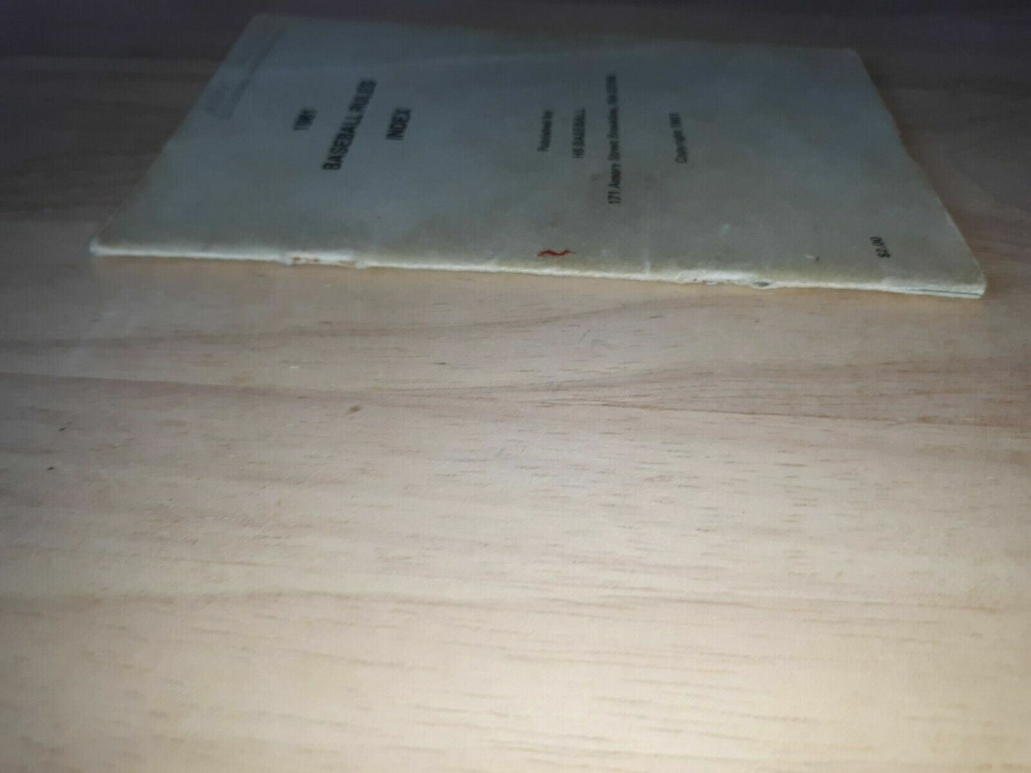 1981 Baseball Rules Index HS Baseball Brookline MA 02146