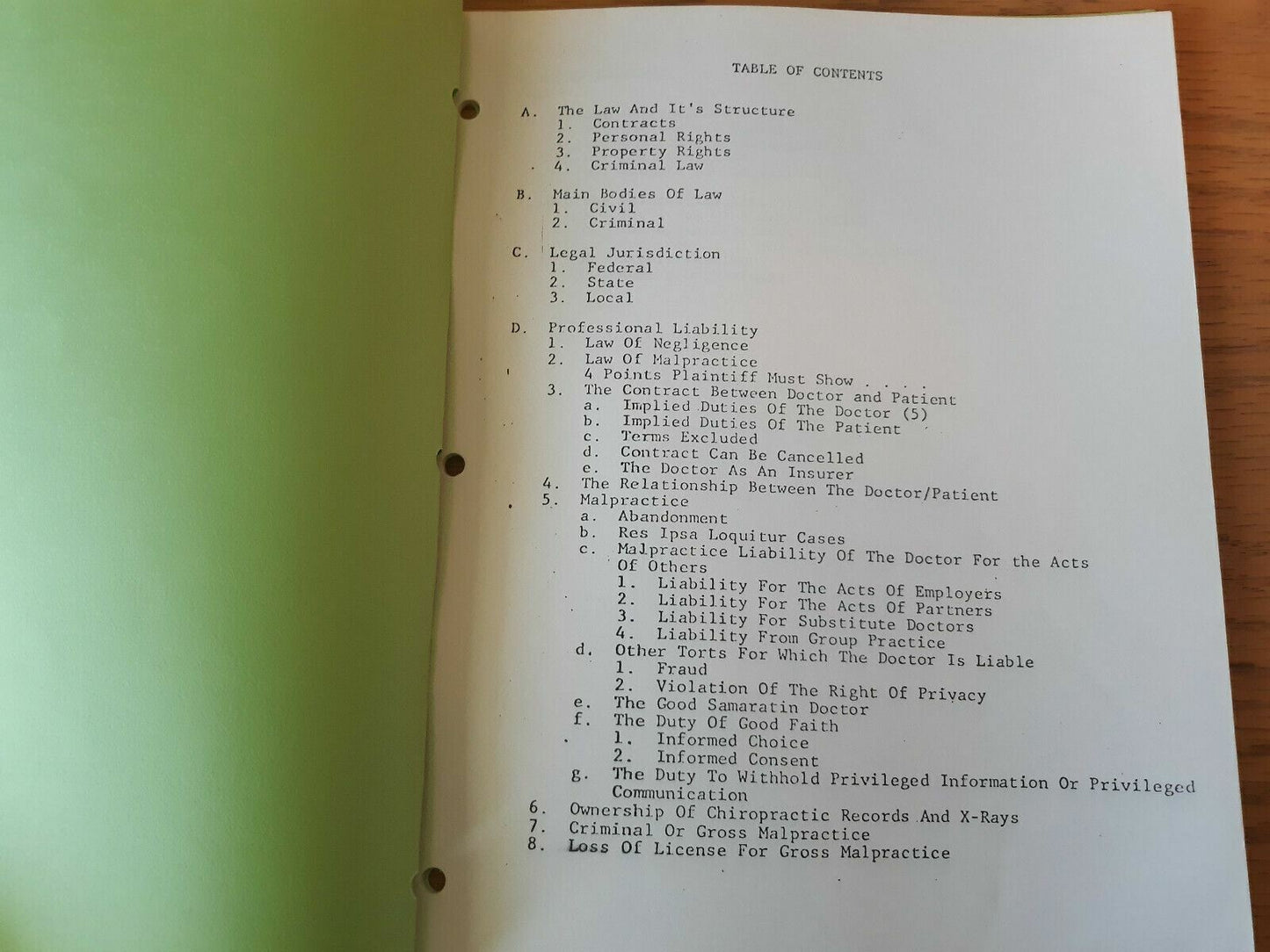 Ethics Jurisprudence And Forensics Main Course Outline Phillip George Chiropract