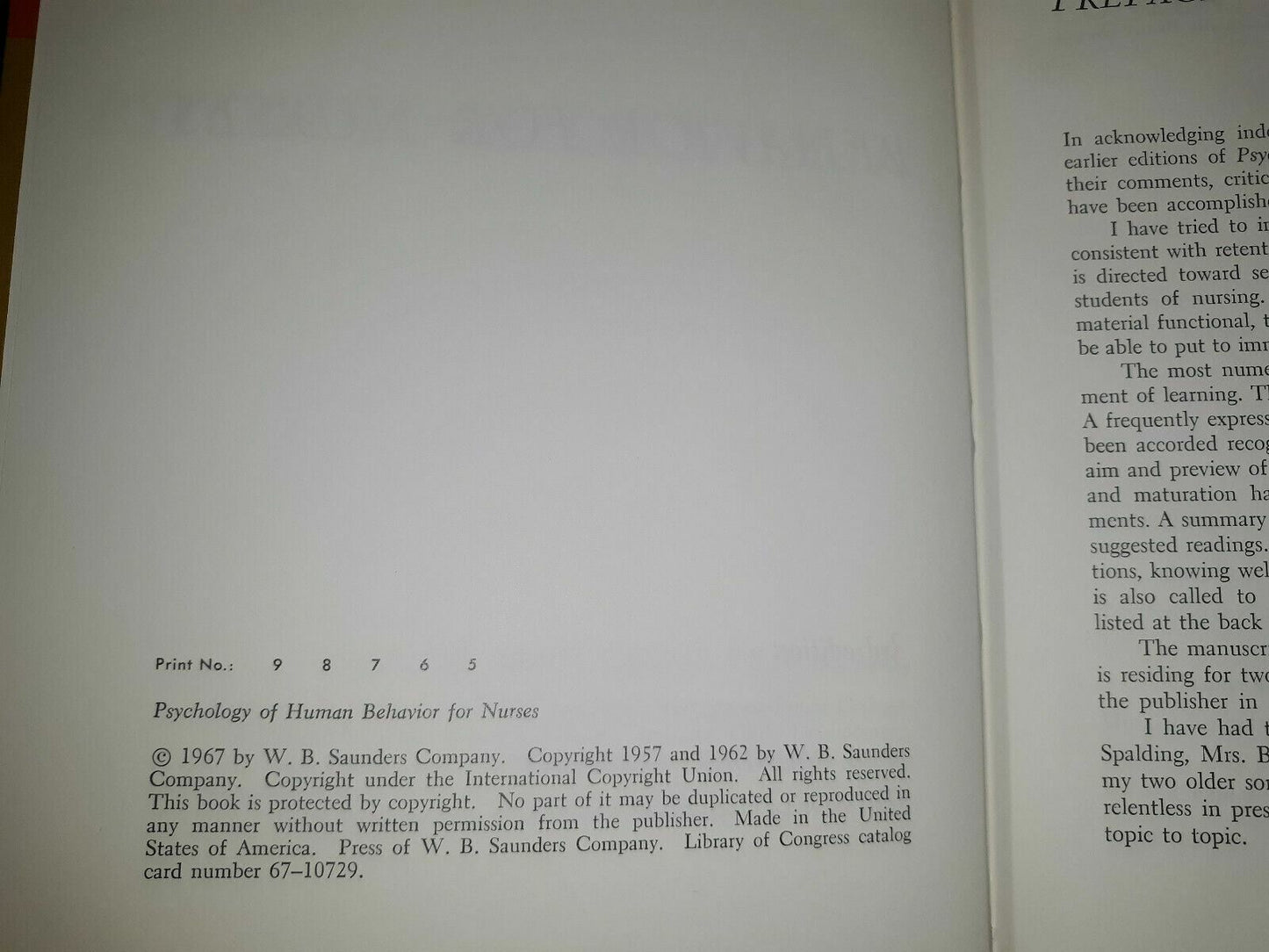 Lorraine Bradt Dennis, Psychology Of Human Behavior For Nurses. 1967