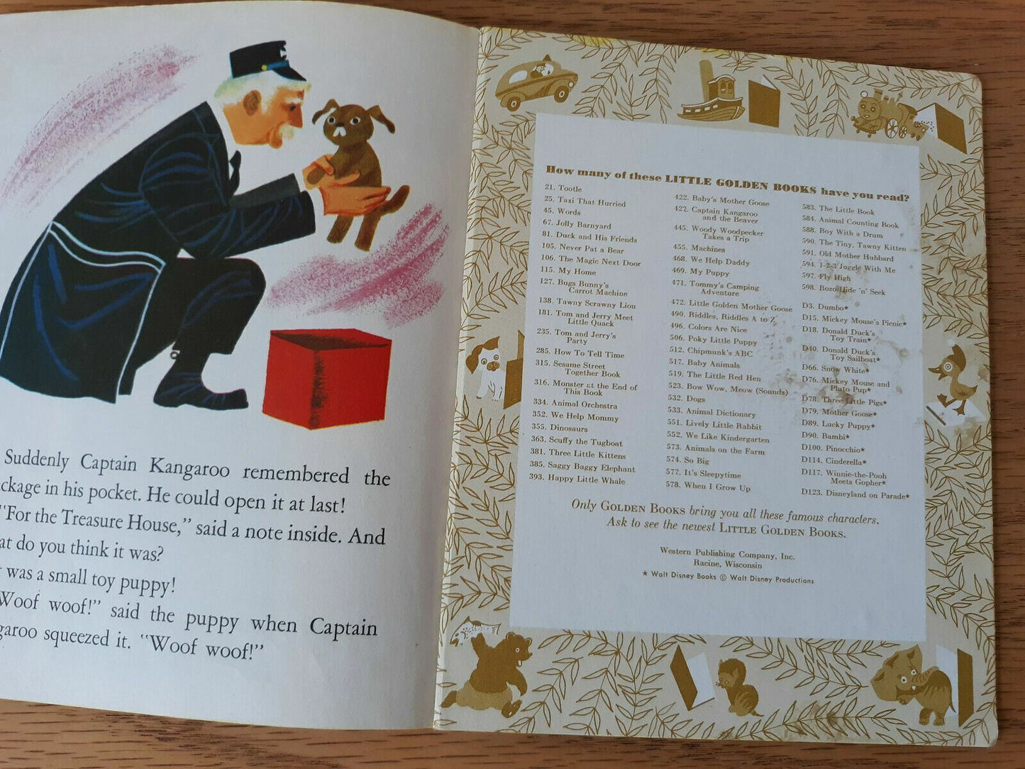 A Little Golden Book Captain Kangaroo by Kathleen N. Daly 1972 261