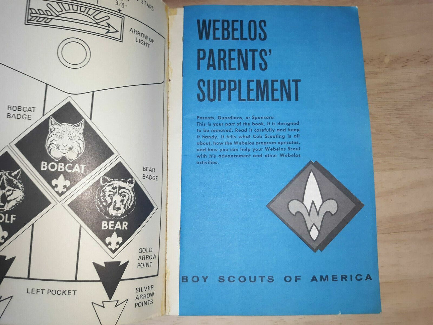 1976 Webelos Scout Book Boy Scouts of America BSA