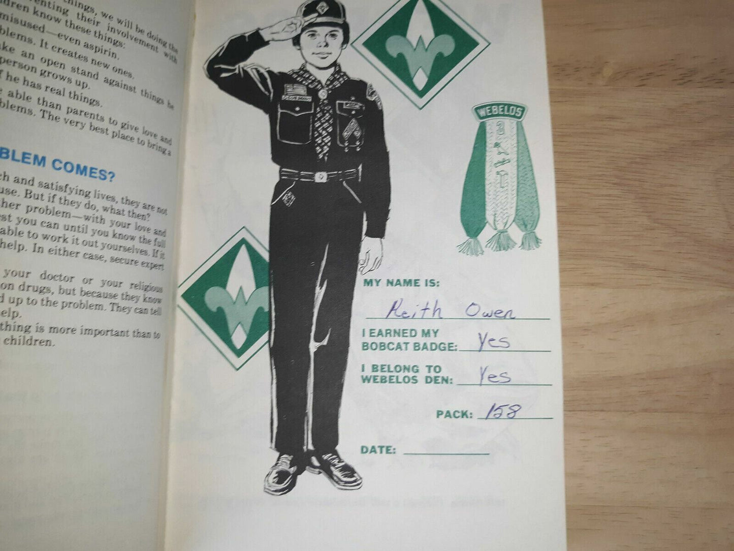 1976 Webelos Scout Book Boy Scouts of America BSA