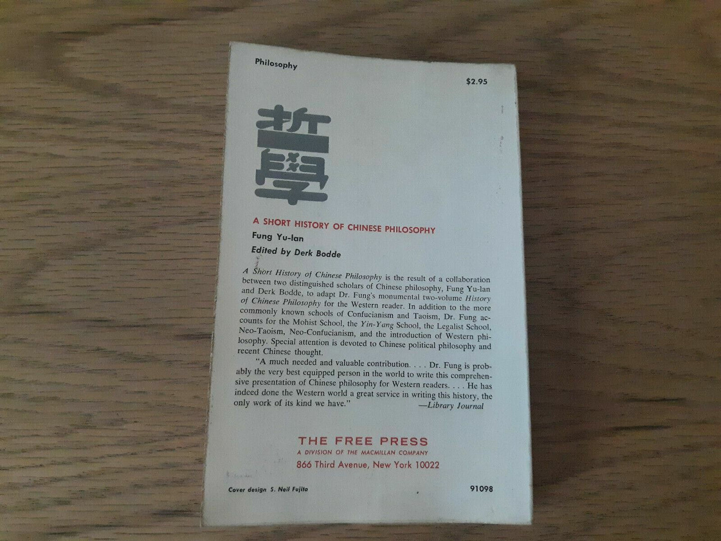 A Short History of Chinese Philosophy by Fung Yu-Lan 1968