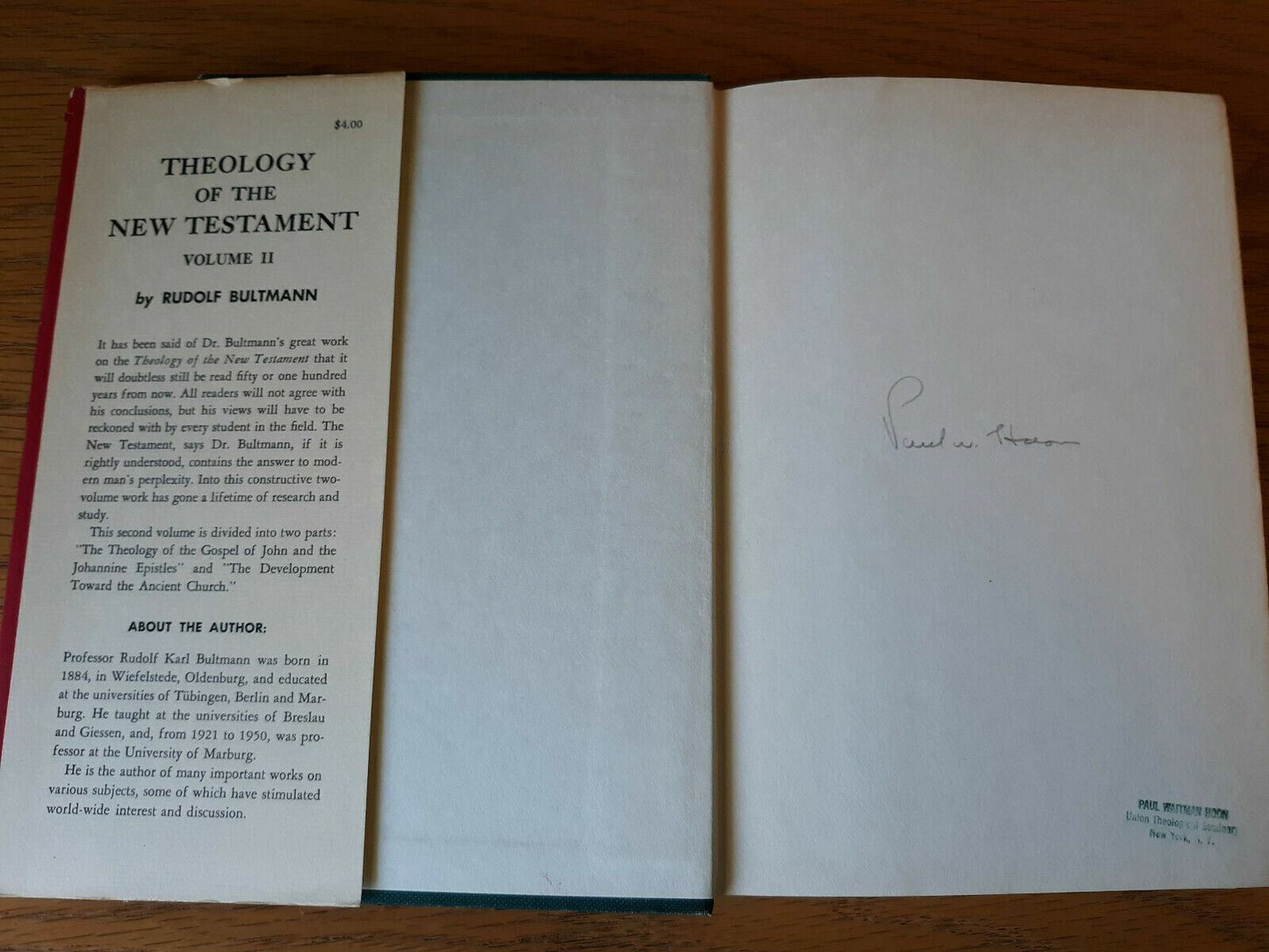 1955 Theology of the New Testament Vol II by Rudolf Bultmann Lutheran Theology
