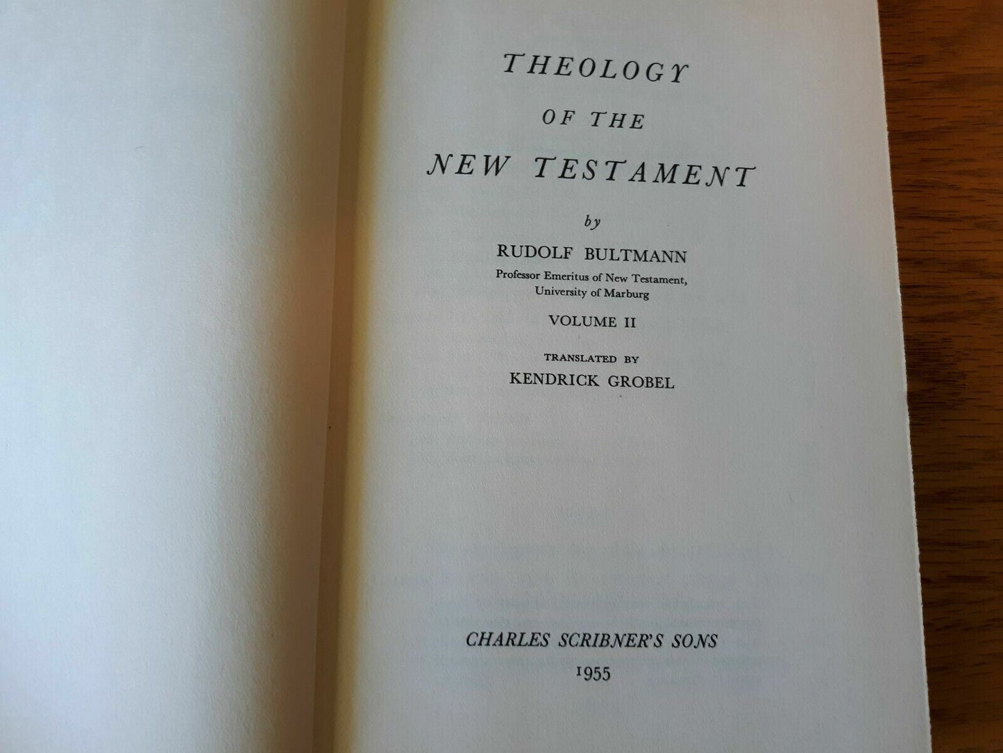1955 Theology of the New Testament Vol II by Rudolf Bultmann Lutheran Theology